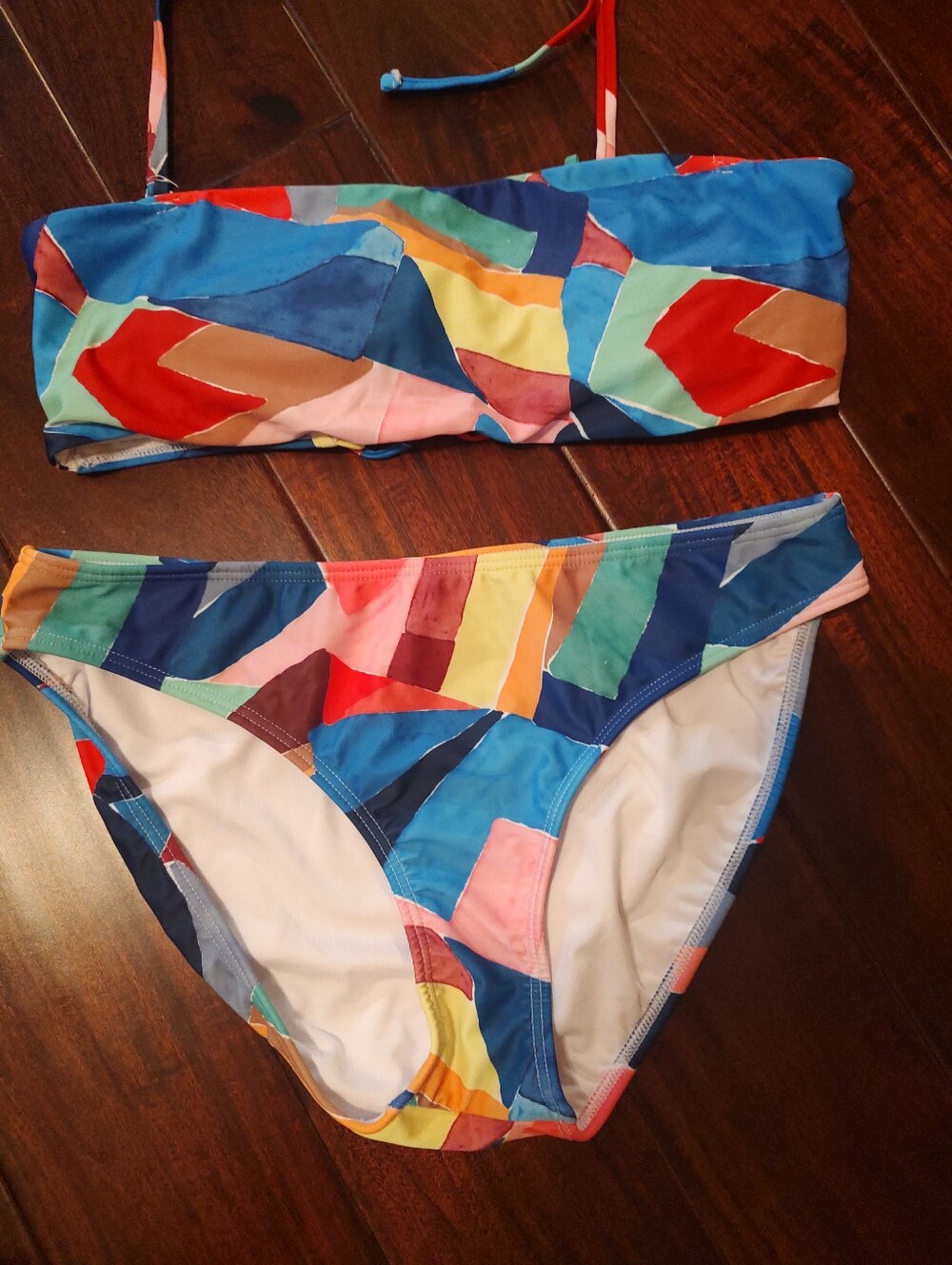 Venus Multicolor Abstract Bandeau Bikini Set - Picture 2 of 4